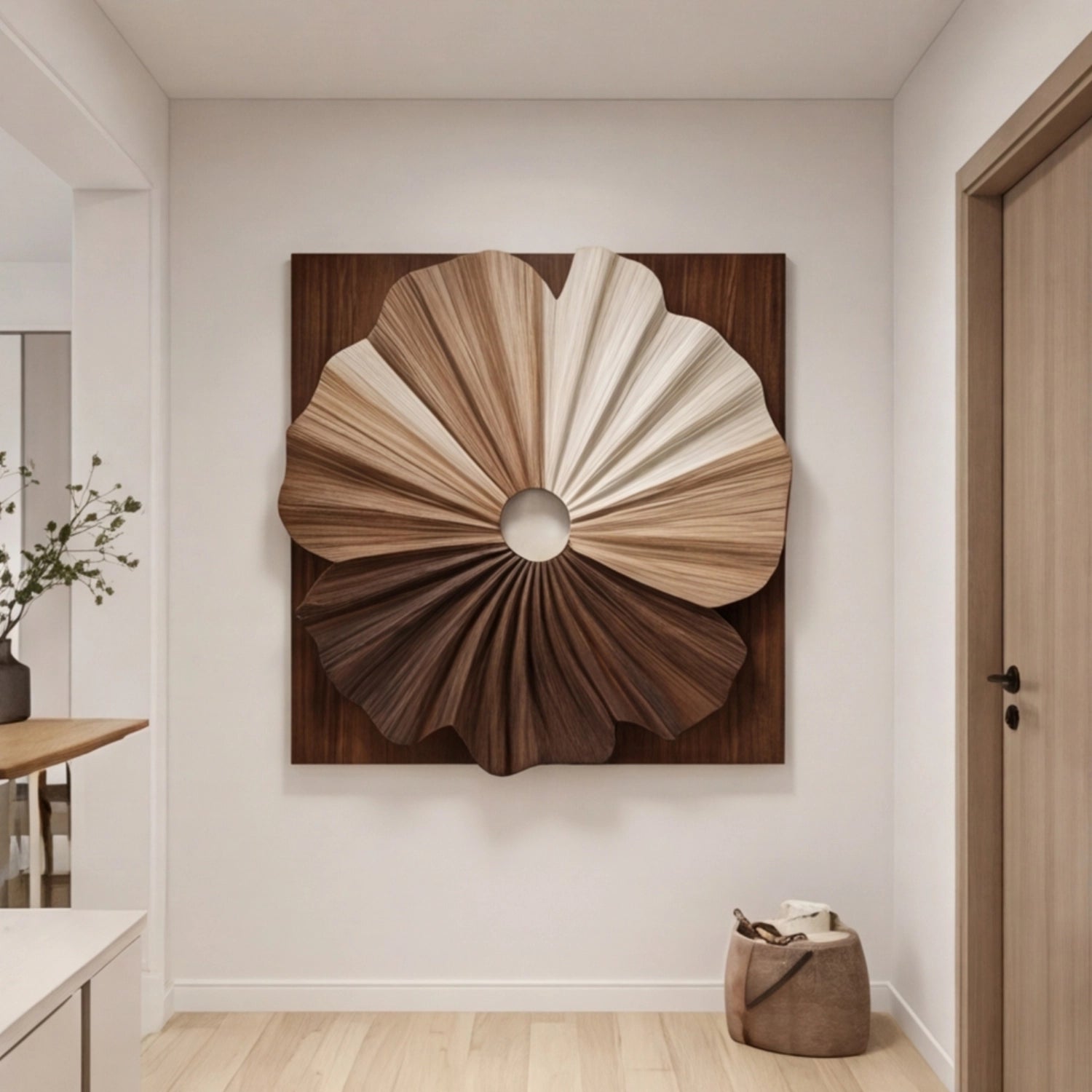 Wooden Wall Art Sculpture | Ombre Bloom Totem