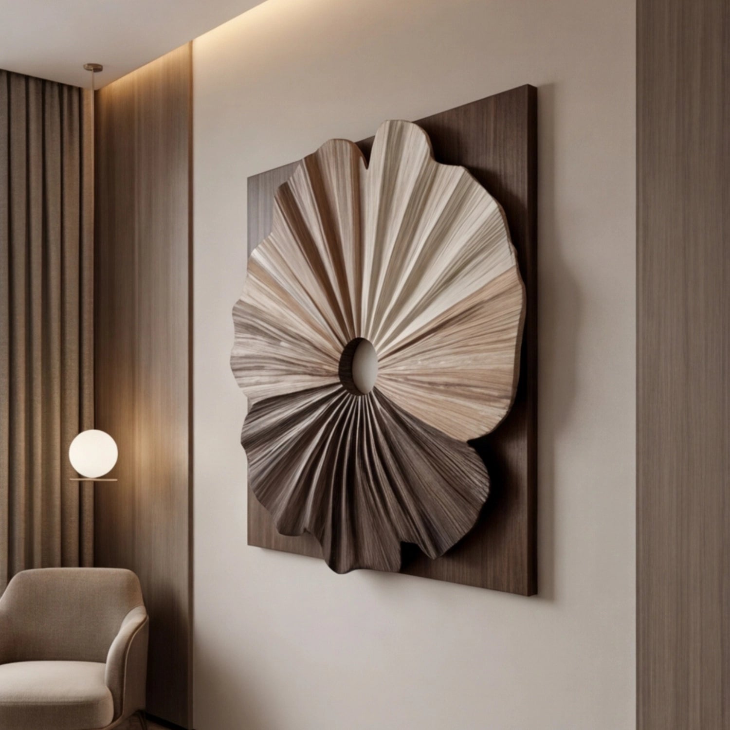 Wooden Wall Art Sculpture | Ombre Bloom Totem