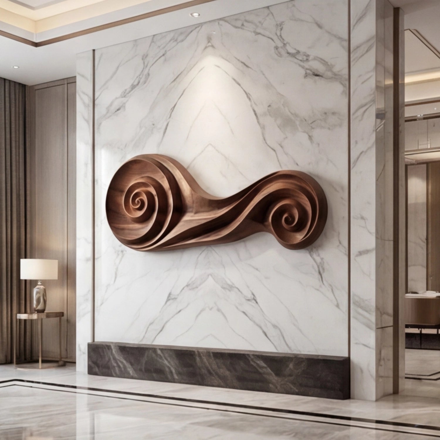 Wooden Wall Art Sculpture | Endless Curve Pair