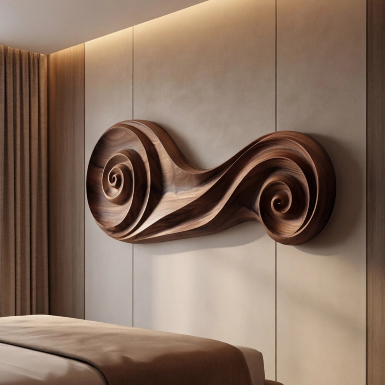 Wooden Wall Art Sculpture | Endless Curve Pair