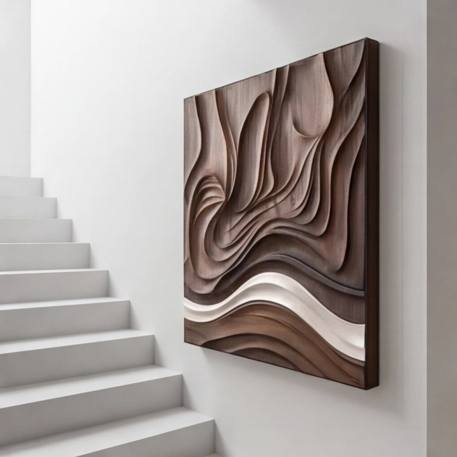 Wooden Wall Art Sculpture | Wave Fold