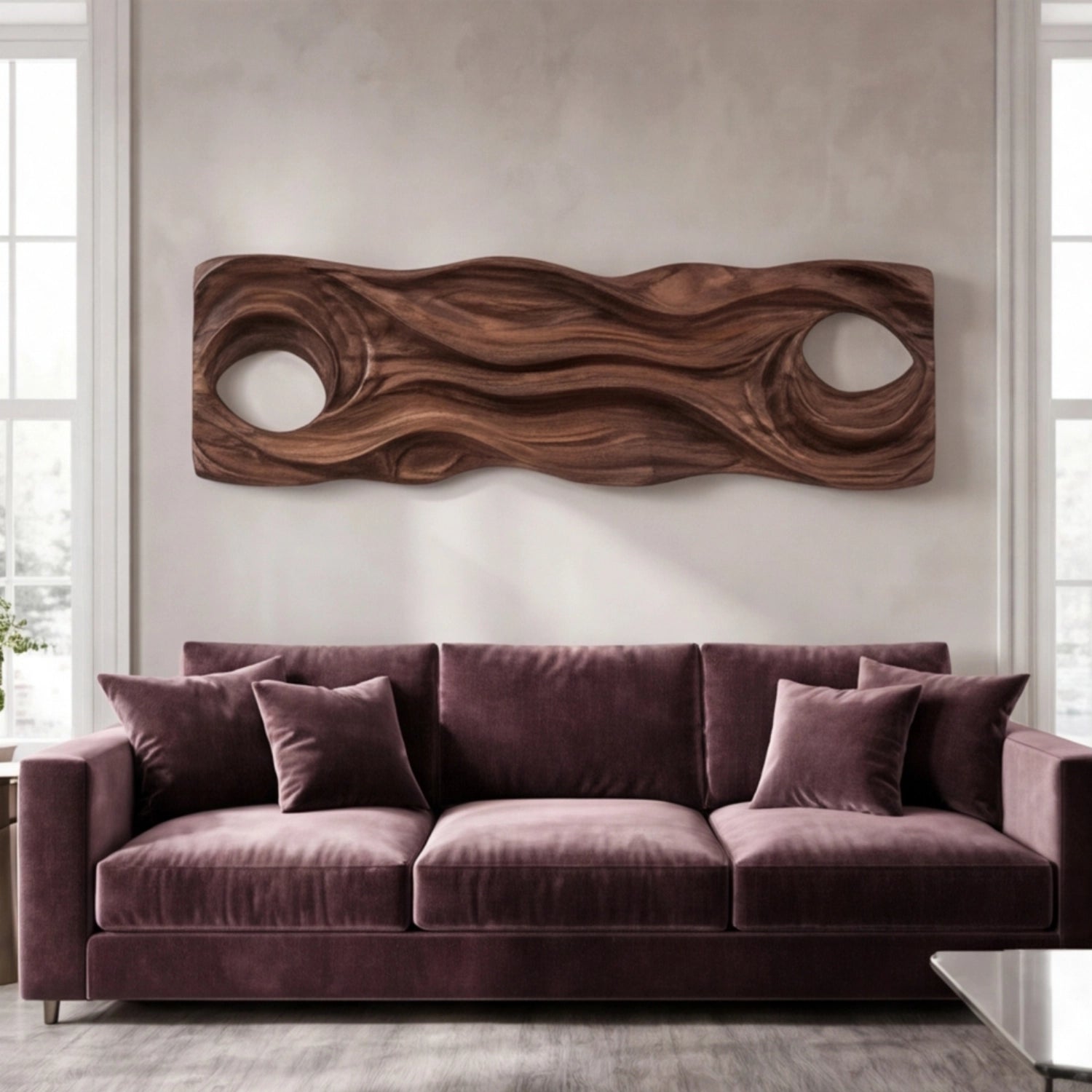 Wooden Wall Art Sculpture | Ebb & Flow Curve