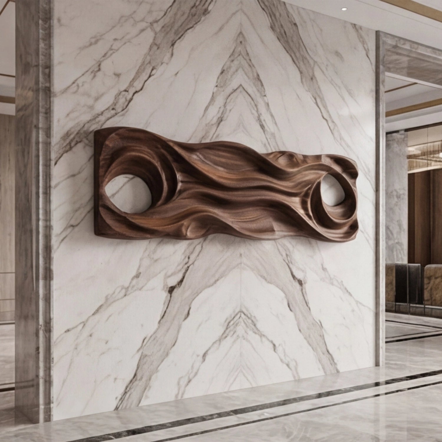 Wooden Wall Art Sculpture | Ebb & Flow Curve