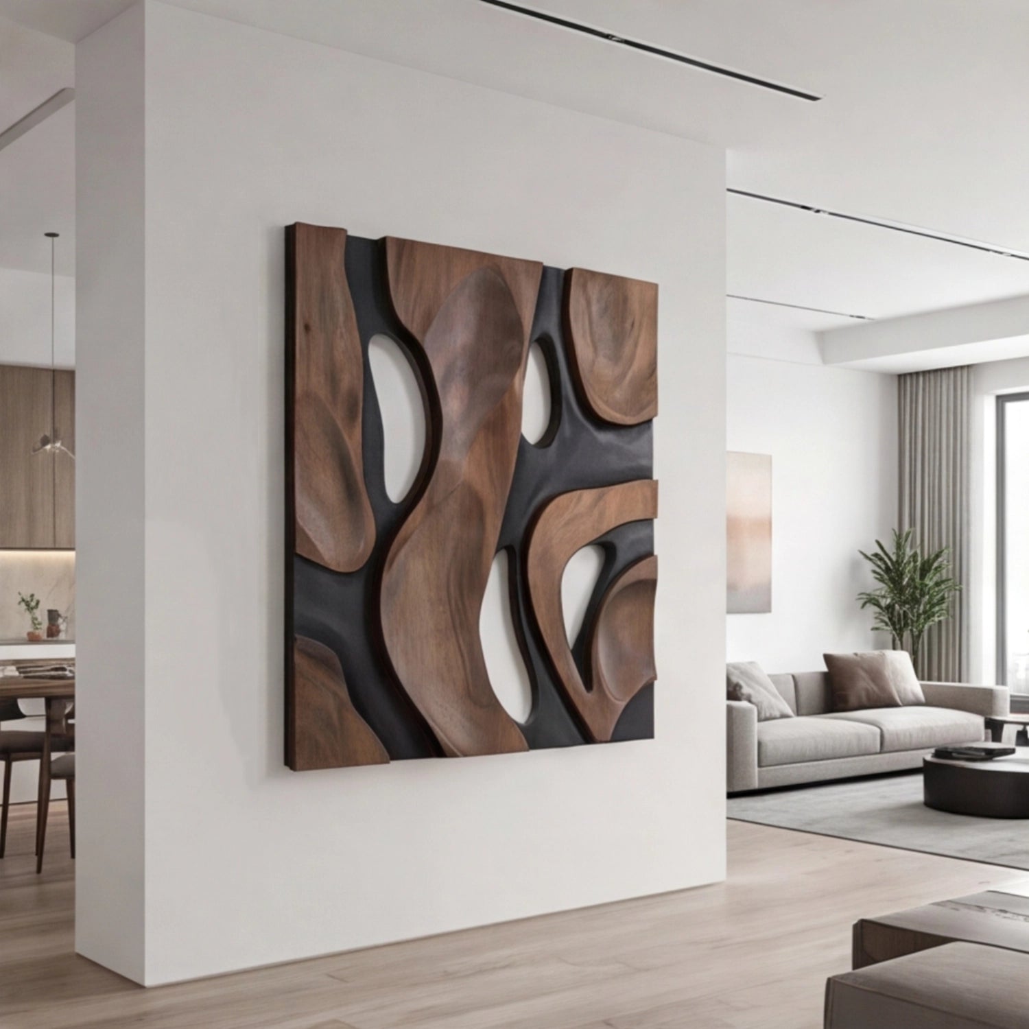 Wooden Wall Art Sculpture | Organic Interlock